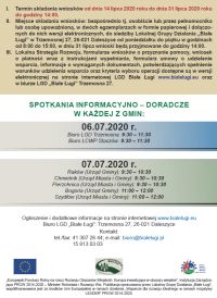 Og�oszenie LGD Bia�e �ugi - nabory wniosk�w - 2